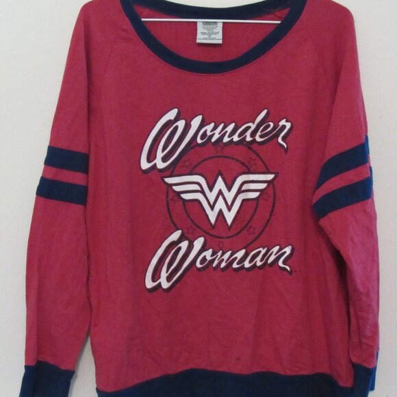 Wonder Woman Pullover Shirt Womens 2X-Large Red/Blue - Picture 4 of 5